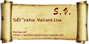 Sántha Valentina névjegykártya